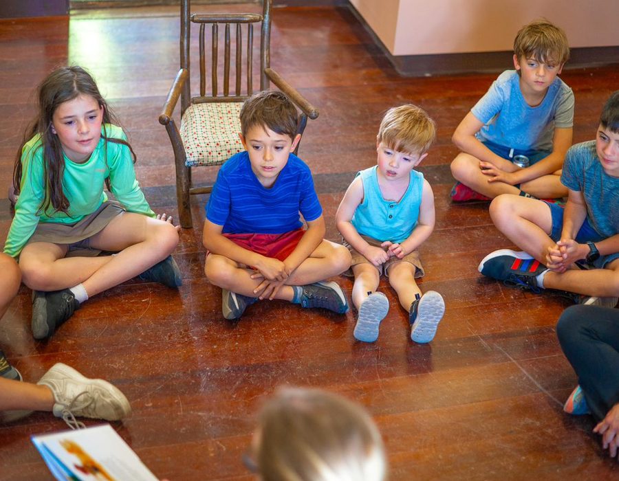 Kids in a story circle